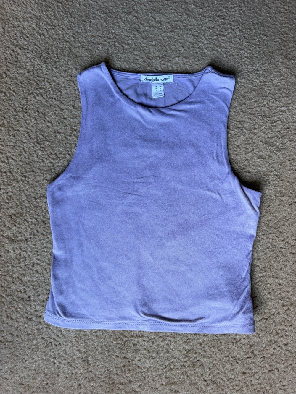 Charlotte Russe Lilac Cropped Tank